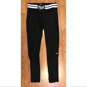 black athletic leggings from pink